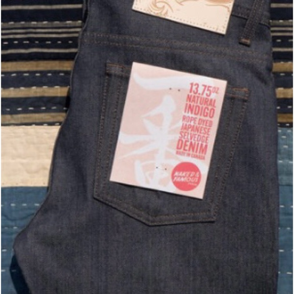 Men's Natural Indigo Selvedge Denim Jeans